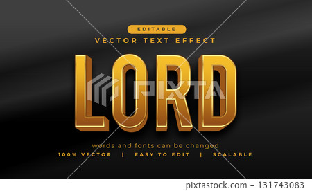 3d golden lord text effect style editable mockup 3d golden lord text effect style editable mockup 131743083