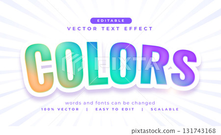 vibrant colors editable text effect template vibrant colors editable text effect template 131743168