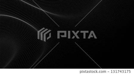 wavy style abstract big particle dark banner in flow motion wavy style abstract big particle dark banner in flow motion 131743175