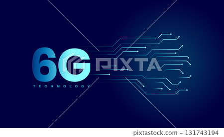 6th generation digital mobile network background with circuit lines 6th generation digital mobile network background with circuit lines 131743194