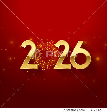 2026 golden lettering firework background for new year eve 131743218