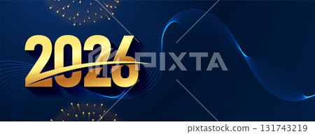 2026 golden lettering firework banner for new year celebration 2026 golden lettering firework banner for new year celebration 131743219