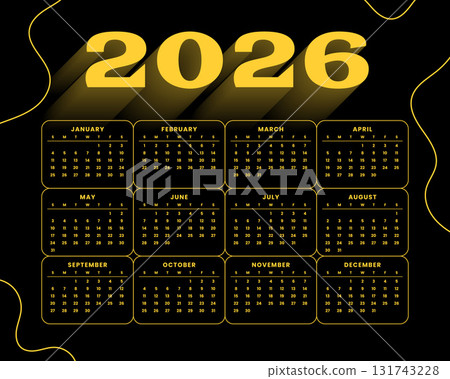 2026 new calendar dark temple vector with weekdays and dates 2026 new calendar dark temple vector with weekdays and dates 131743228