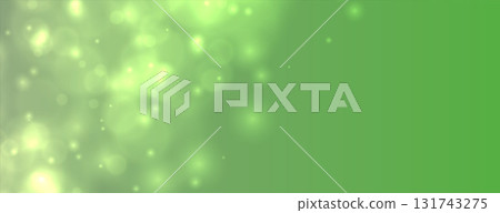abstract blurred bokeh green banner with shiny particle 131743275