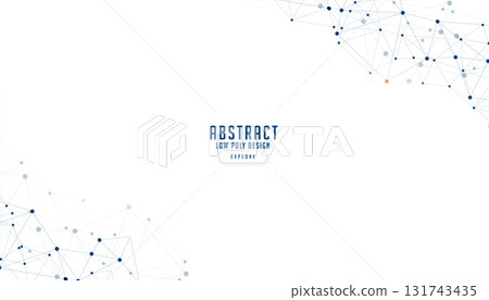 abstract triangle mesh structure of cyberspace in geometric style 131743435
