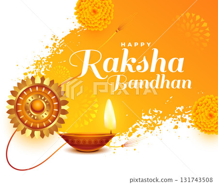 beautiful happy raksha bandhan wishes background with diya beautiful happy raksha bandhan wishes background with diya 131743508