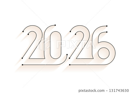 creative lineart 2026 typography for new year eve 131743630