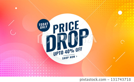 eye catching price drop banner get discount for limited time eye catching price drop banner get discount for limited time 131743718