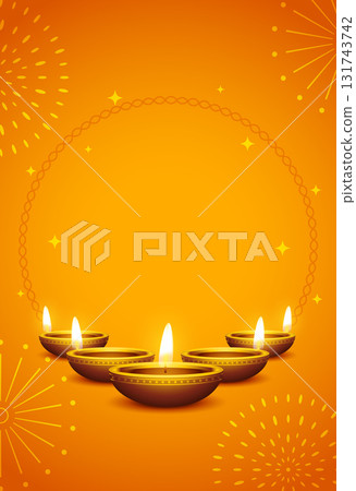 glowing diwali diya template with text space glowing diwali diya template with text space 131743742