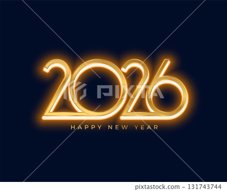 glowing neon 2026 lettering new year event background glowing neon 2026 lettering new year event background 131743744