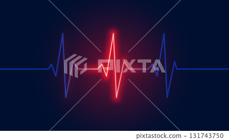 glowing red medic heartbeat pulse line background glowing red medic heartbeat pulse line background 131743750