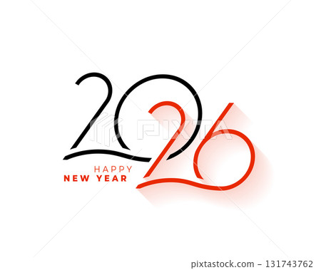 hand drawn 2026 new year festive background 131743762