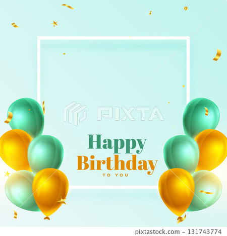 happy birthday party celebration background with balloon decoration happy birthday party celebration background with balloon decoration 131743774