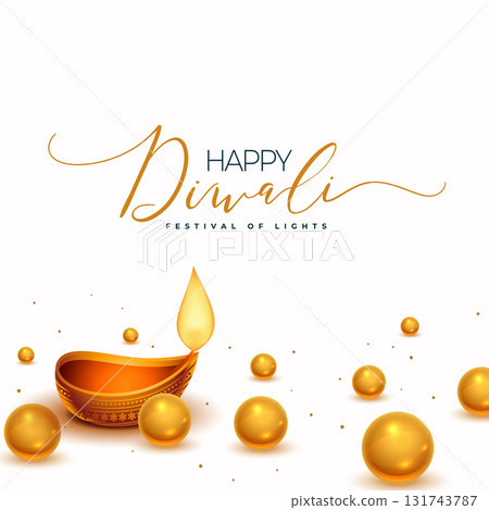happy diwali event white background design 131743787
