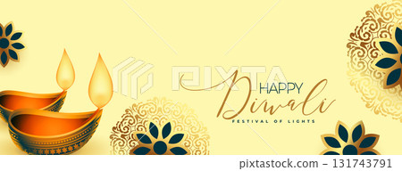 happy diwali festive banner for social media post 131743791