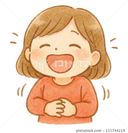 [人物] 笑著的女孩的插圖 131744219