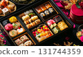Colorful traditional New Year's dishes 131744359