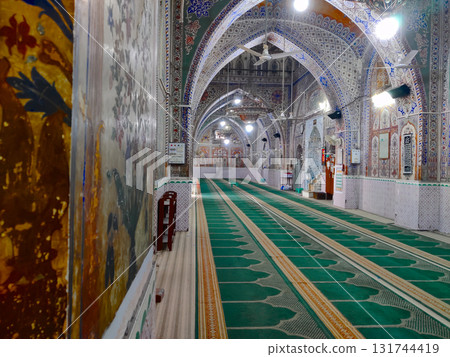 Heritage Mosque Interior Hall With Intricate Column Designs Reflecting Ancient Islamic Art And Cultural Legacy Heritage Mosque Interior Hall With Intricate Column Designs Reflecting Ancient Islamic Art And Cultural Legacy 131744419