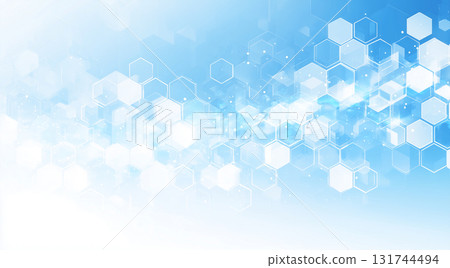 Medical/Science and Technology Image: Abstract hexagonal background evocative of technology and networks 131744494