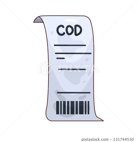 illustration of COD Receipt 131744530