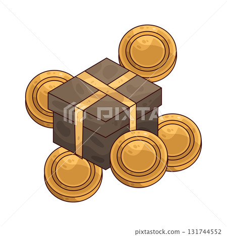 illustration of Gift Box Delivery illustration of Gift Box Delivery 131744552