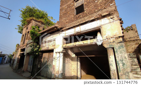 Ruins of Lakhi Chobara showing ancient Sikh heritage architecture in Nara city Pakistan with historic legacy Ruins of Lakhi Chobara showing ancient Sikh heritage architecture in Nara city Pakistan with historic legacy 131744776