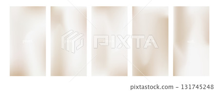 Soft pearl and cream gradient wallpaper with abstract pastel texture. Elegant neutral backdrop for calm desktop or mobile screens. Vector illustration 131745248
