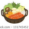 Sukiyaki hand drawn vector illustration 131745452