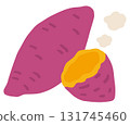 Sweet potato hand drawn vector illustration 131745460