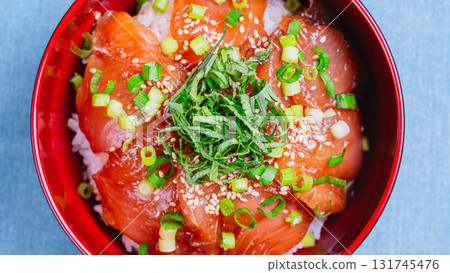 Pickled tuna on rice 131745476