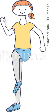 運動的女性 131745513