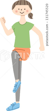 運動的女性 131745520