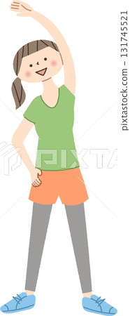 Women stretching Women stretching 131745521