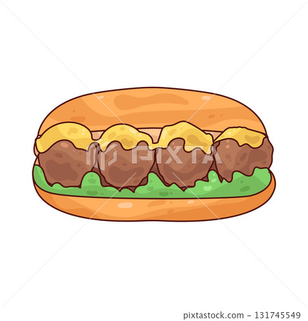 illustration of Meatball Sub illustration of Meatball Sub 131745549