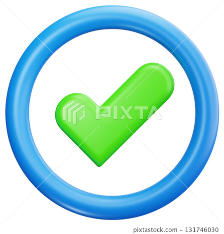 Circular Check Mark Button 131746030