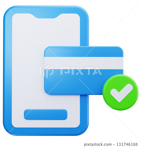 3D Online Payment Confirmation Icon 3D Online Payment Confirmation Icon 131746188