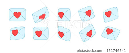Love heart envelope vector icon, 3D mail letter illustration with romantic message. Cute love envelope design for Valentine card, wedding greeting and digital communication. Isolated heart letter Love heart envelope vector icon, 3D mail letter illustration with romantic message. Cute love envelope design for Valentine card, wedding greeting and digital communication. Isolated heart letter 131746341