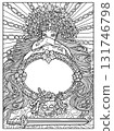 Fantasy engraved line art illustration with beautiful girl with long hair and floral patterns for coloring page, tattoo, print, tarot cards, book cover. Mystic, epic and vintage concept Fantasy engraved line art illustration with beautiful girl with long hair and floral patterns for coloring page, tattoo, print, tarot cards, book cover. Mystic, epic and vintage concept 131746798
