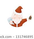 聖誕老人送禮物（無背景） 131746895