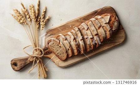 Spelt and Sliced Rustic Bread | Minimalist Food Photography Spelt and Sliced Rustic Bread | Minimalist Food Photography 131746916
