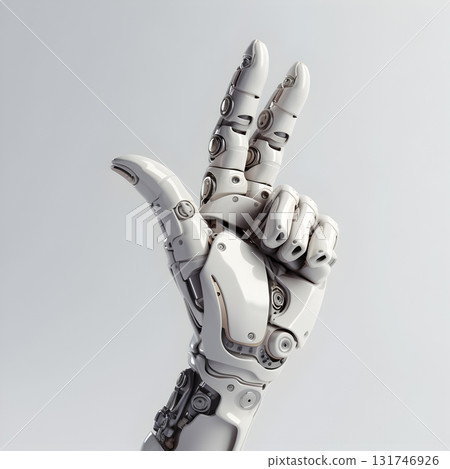 Robot arm on a white background. Robot arm on a white background. 131746926