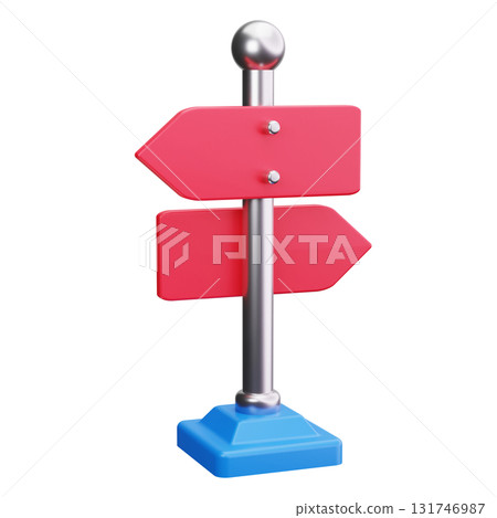 3D Direction Arrow Board Icon 3D Direction Arrow Board Icon 131746987