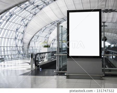 Mock up Banner signboard Media advertisement Indoor building Signage information Mock up Banner signboard Media advertisement Indoor building Signage information 131747322
