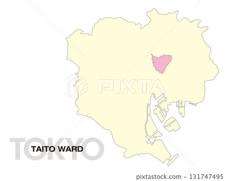 Location map of Taito Ward, Tokyo (no ward boundaries) 02 131747495