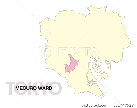 東京目黑區位置圖(無區界)02 東京目黑區位置圖(無區界)02 131747528