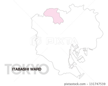 Location map of Itabashi Ward, Tokyo (No ward boundaries) 01 131747539
