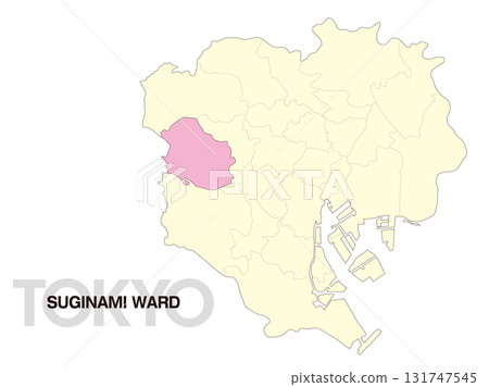 東京都杉並區位置圖（含區界）02 131747545
