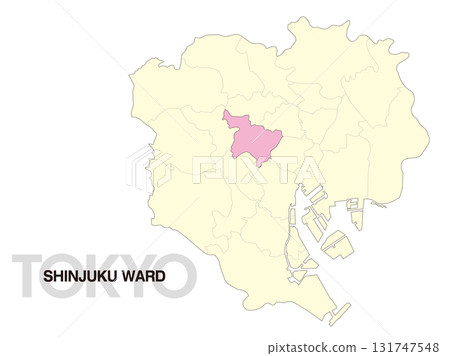 東京新宿區位置圖（含區界）02 131747548