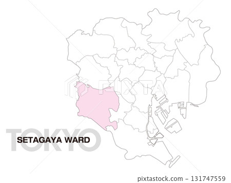 Location map of Setagaya Ward, Tokyo (with ward boundaries) 01 131747559