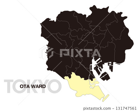 東京大田區位置圖(含區界)03 東京大田區位置圖(含區界)03 131747561